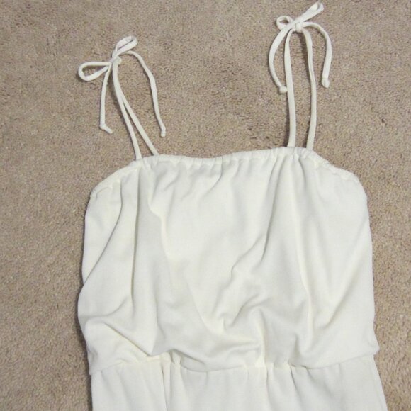 Polka dot 2 piece Sun Dress Black/Cream - Picture 3 of 4